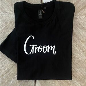 Gildan Black 'Groom' Short Sleeve Tee